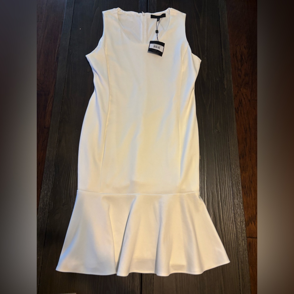 Forest Lily Elegant White Sleeveless Mini Dress